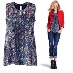 Cabi Stained Glass Sleeveless Blouse